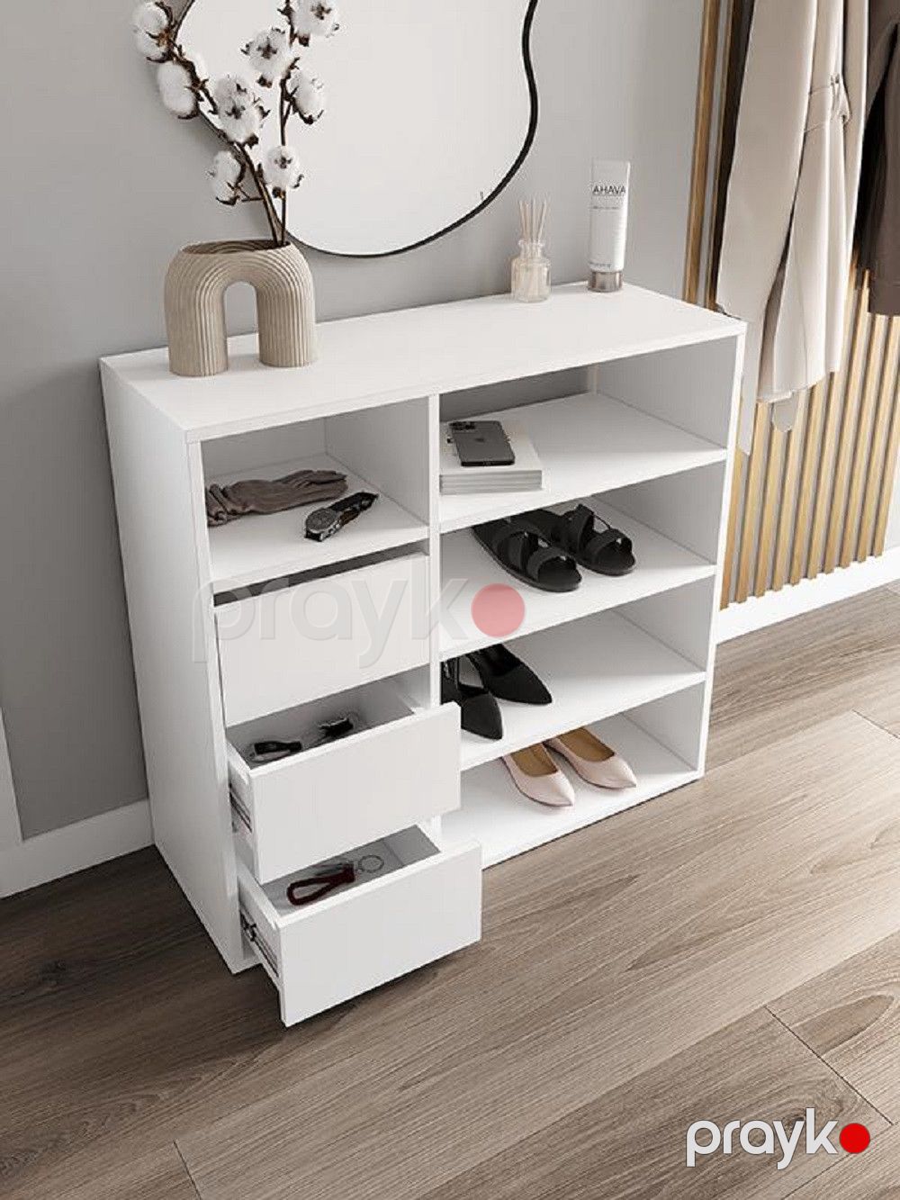 Ayaqqabı üçün rəf 13900575, LDSP/laminat, ağ, 32x85x80 sm — Mallar, Bakı (2)