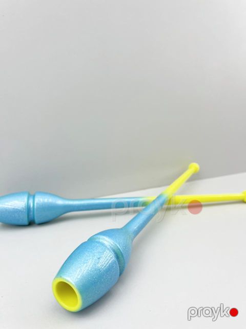 Bədii gimnastika üçün gürz, mavi/sarı, 35 sm — Bakı