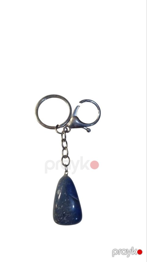 Brelok tünd mavi sodalit daşlı, metal, aqat daş, tünd mavi, gümüşü - SH-1906 — Bakı