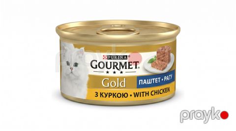 Nəm yem pişiklər üçün Purina Gourmet Gold «Паштет и Рагу», toyuq ilə — Bakı