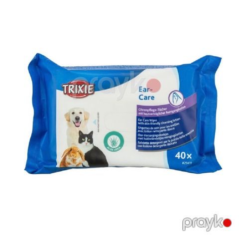 Heyvanlar üçün nəm salfetlər Trixie Ear-Care — Bakı