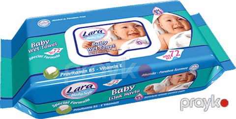 Nəm salfetlər uşaq üçün Lara Fresh Baby Qapaq ilə 72 əd — Bakı