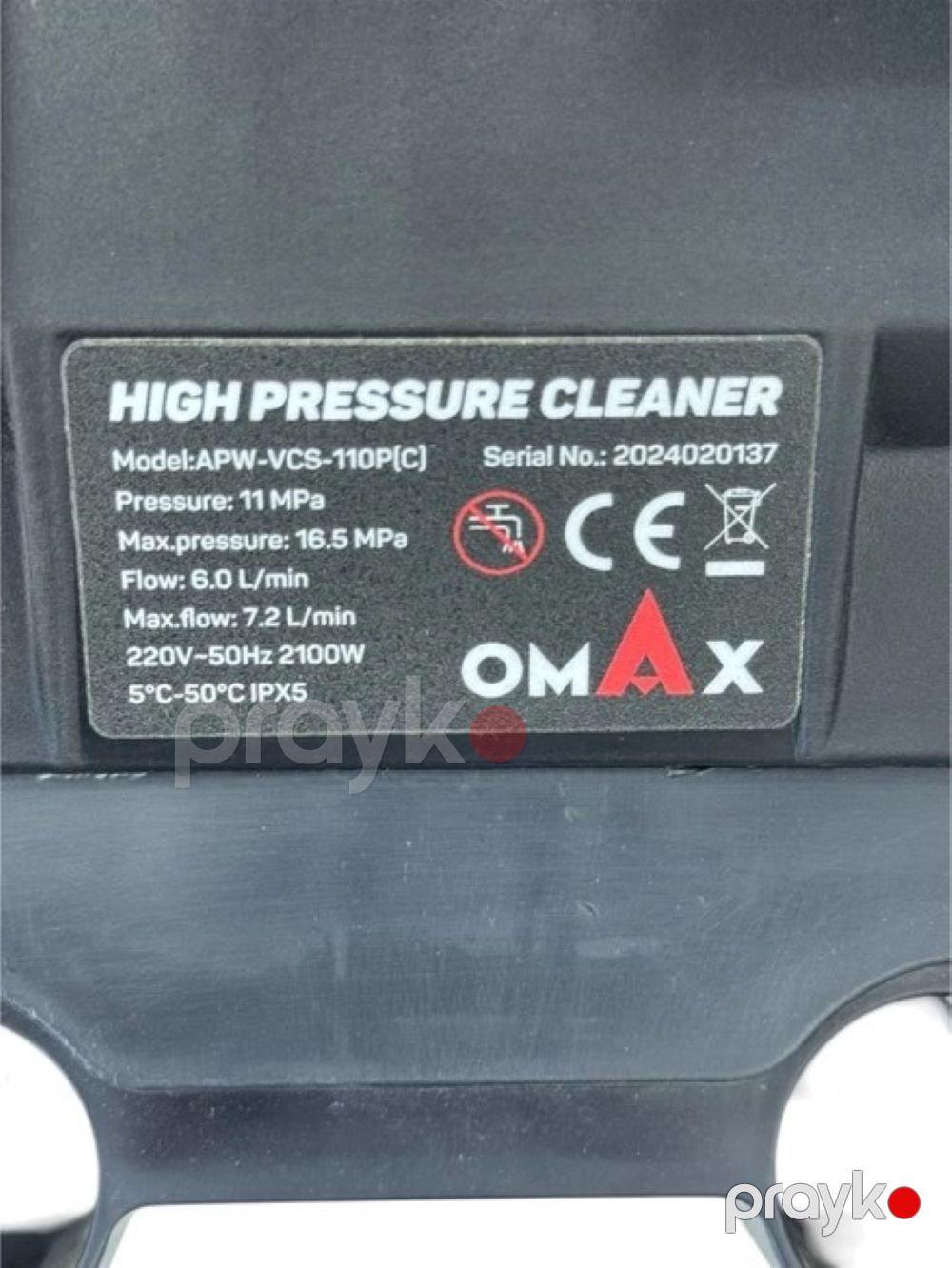 Yüksək təzyiqli yuyucu Omax APW-VCS-110 — Mallar, Bakı (2)