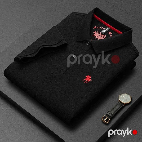 Kişilər üçün polo 57-1060, qara, pambıq, ölçü XXL — Mallar, Bakı (2)