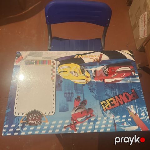 Uşaqlar üçün stol-stul dəsti - Mövzu: yarış avtomobilləri və komiks — Bakı