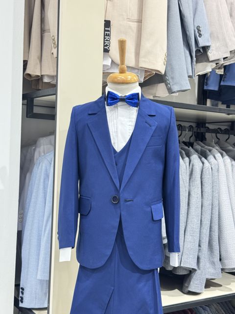 Oğlanlar üçün şalvarlı dəst 48895993, göy, poliester/viskoz/elastan, 7 yaş — Bakı