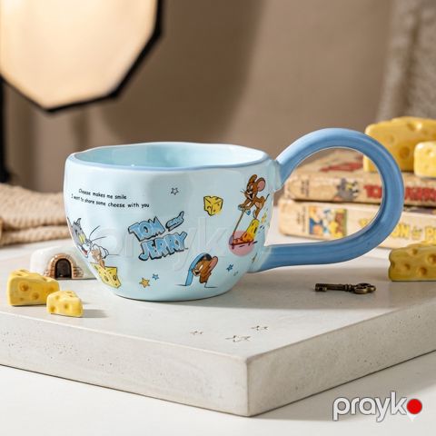Fincan Tom&Jerry, keramika, mavi, 350 ml — Bakı
