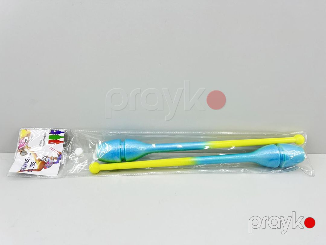 Bədii gimnastika üçün gürz, mavi/sarı, 35 sm — Mallar, Bakı (3)