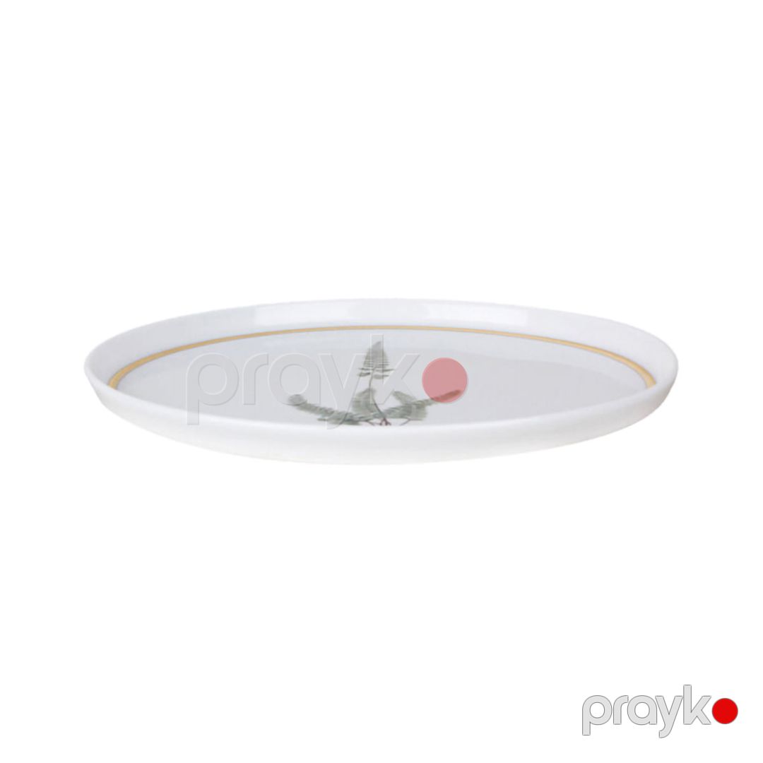 Boşqab Porland Botanical 04ALM005040, 21 sm, farfor, ağ — Mallar, Bakı (2)
