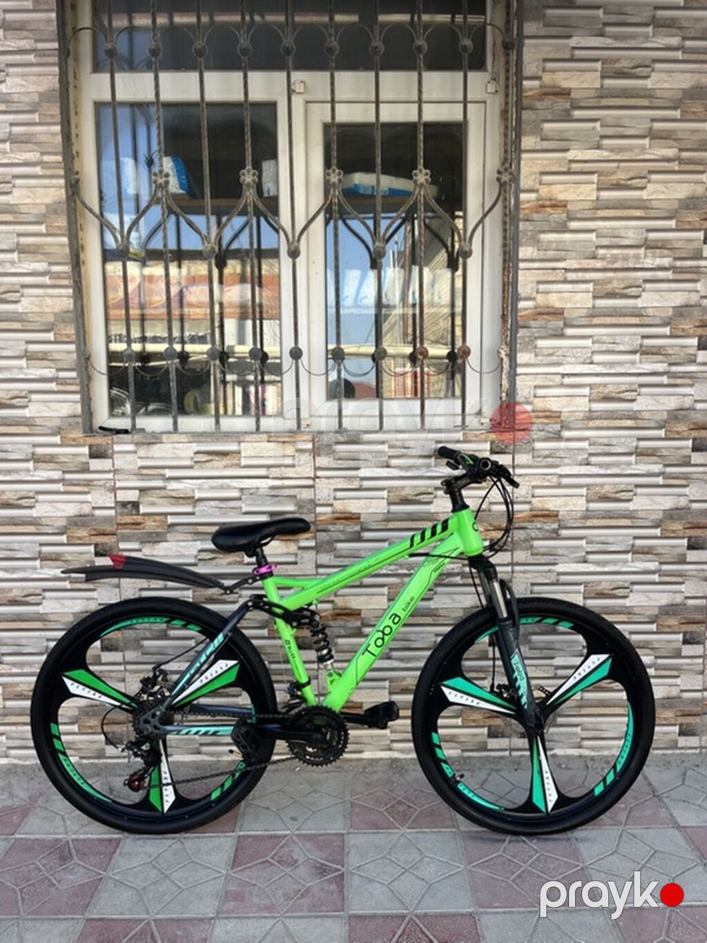 Dağ velosipedi – Ecobıke (yaşıl) - Karkas: alüminium alaşımlı — Dağ velosipedləri, Xırdalan (10)
