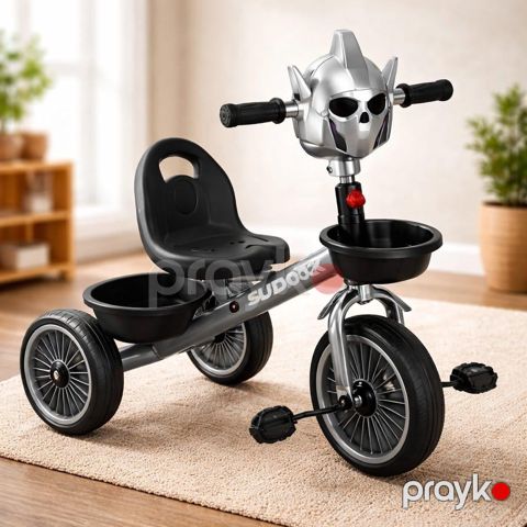 Uşaqlar üçün üçtəkərli velosiped Vipvelo VP5 Arrow RobotShield, gümüşü, 1.5-4 yaş — Bakı