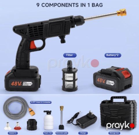 Akkumulyatorlu yüksək təzyiqli yuyucu 500 W 60 bar — Bakı