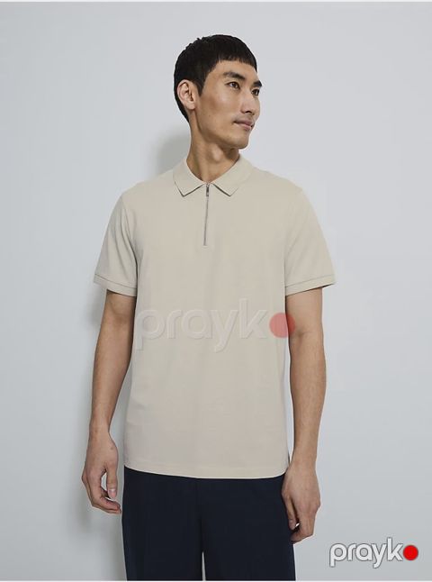 Kişilər üçün polo 45, bej, pambıq, ölçü XL — Bakı