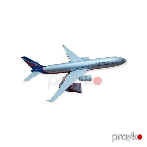 Dekorativ təyyarə modeli Aeroflot, gümüşü, 44x48x22 sm uzunlunqda — Bakı