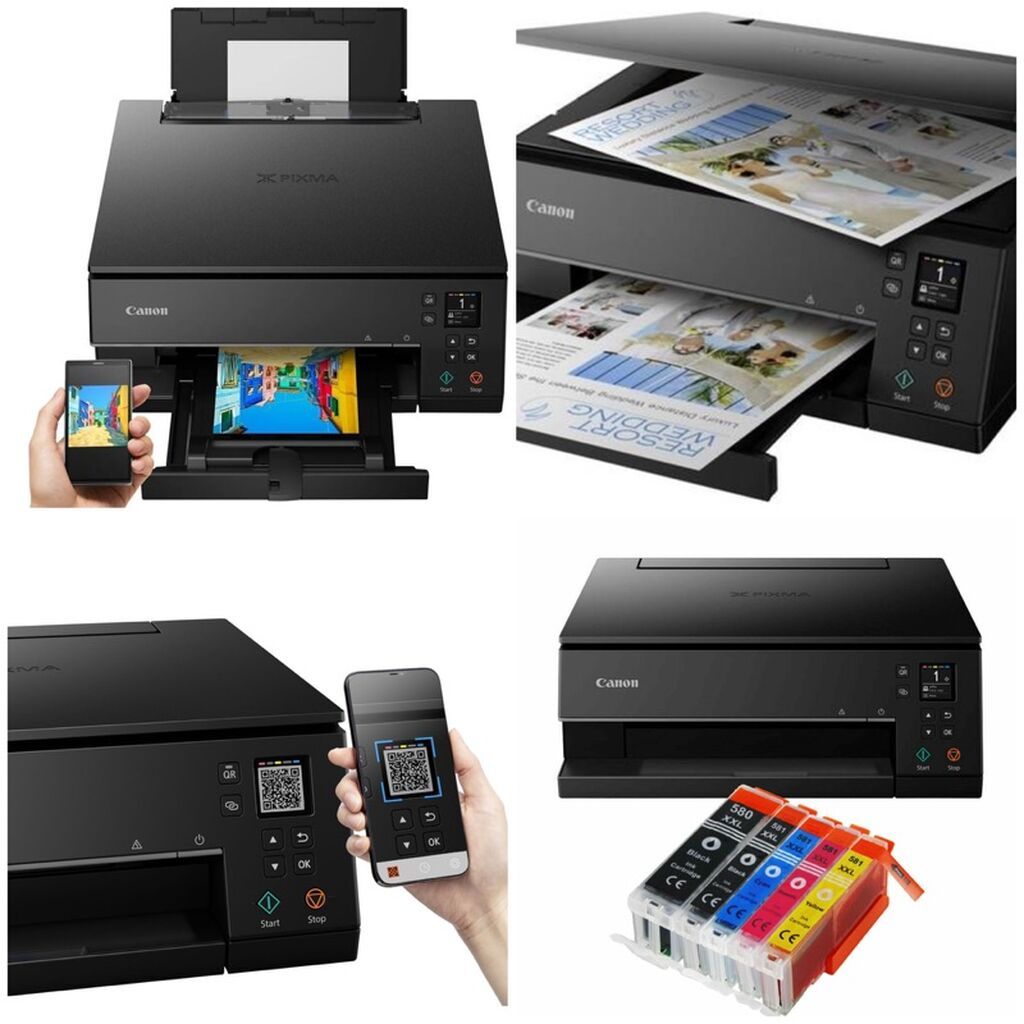 Canon Pıxma rəngli inkjet printer yeni - Ağıllı bağlantı: Wi‑Fi ilə — Printerləri, Mehdiabad (6)