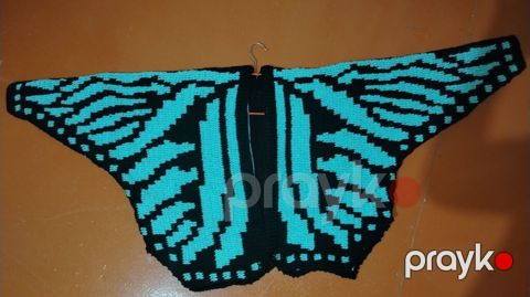 Trend kəpənək jaket - Model: geniş “kəpənək” silueti ilə çiyindən — Siyəzən