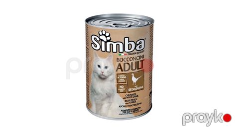 Nəm yem Simba Adult, yetkin pişiklər üçün, qırqovulla, 415 q — Bakı