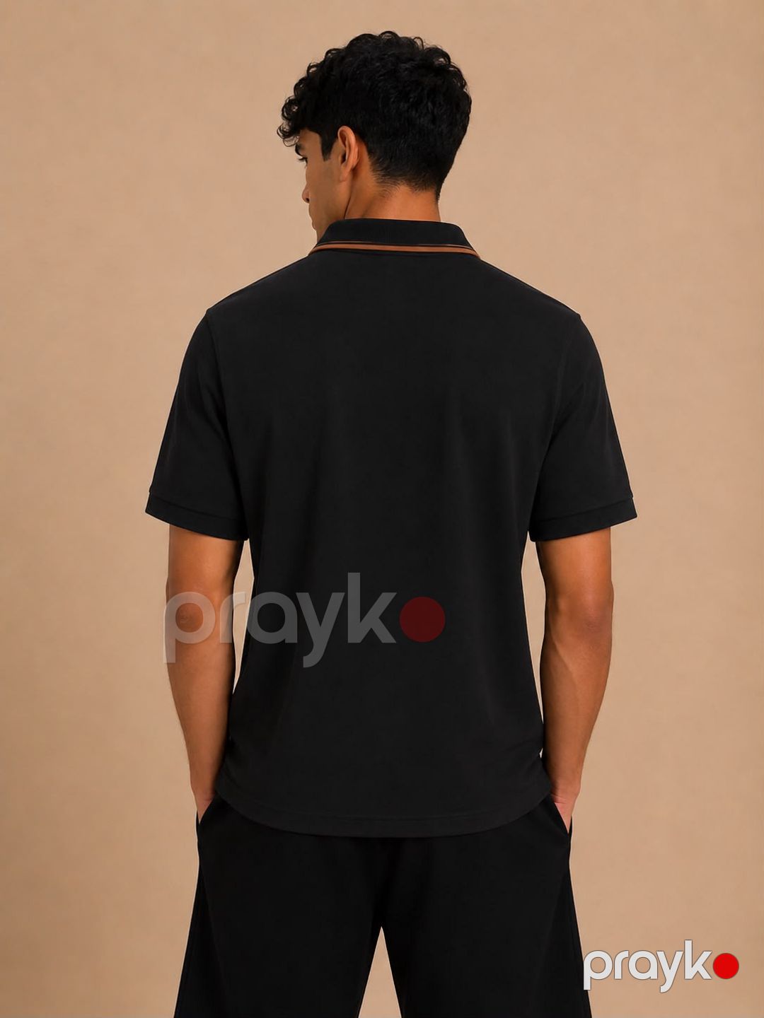 Qısaqollu polo kişilər üçün VC_2589327, pambıq, qara, ölçü XL — Mallar, Bakı (2)