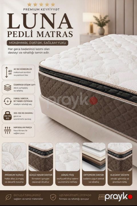 Ortopedik döşək Luna pedli modeli — Bakı