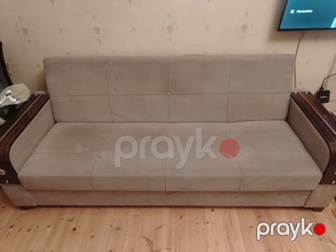 Qonaq otağı üçün rahat divan - Rəng: açıq bej - Material: yumşaq — Bakı