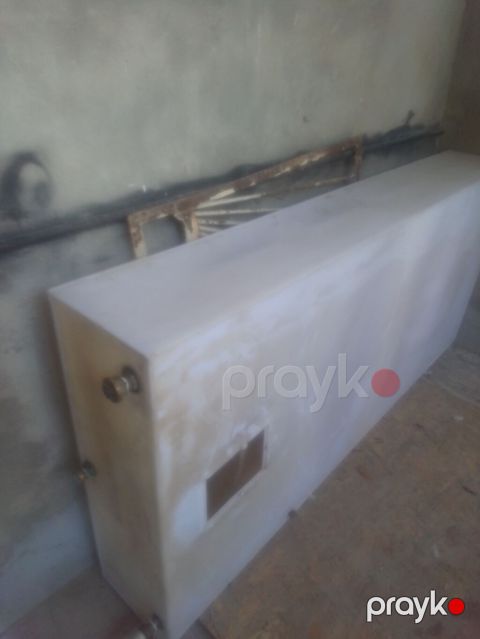 Plastik su çəni / akkumulyator bakı - Material: qalın divarlı ağ — Digah