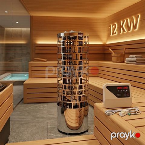 Sauna üçün silindrik elektrik sobası — Bakı