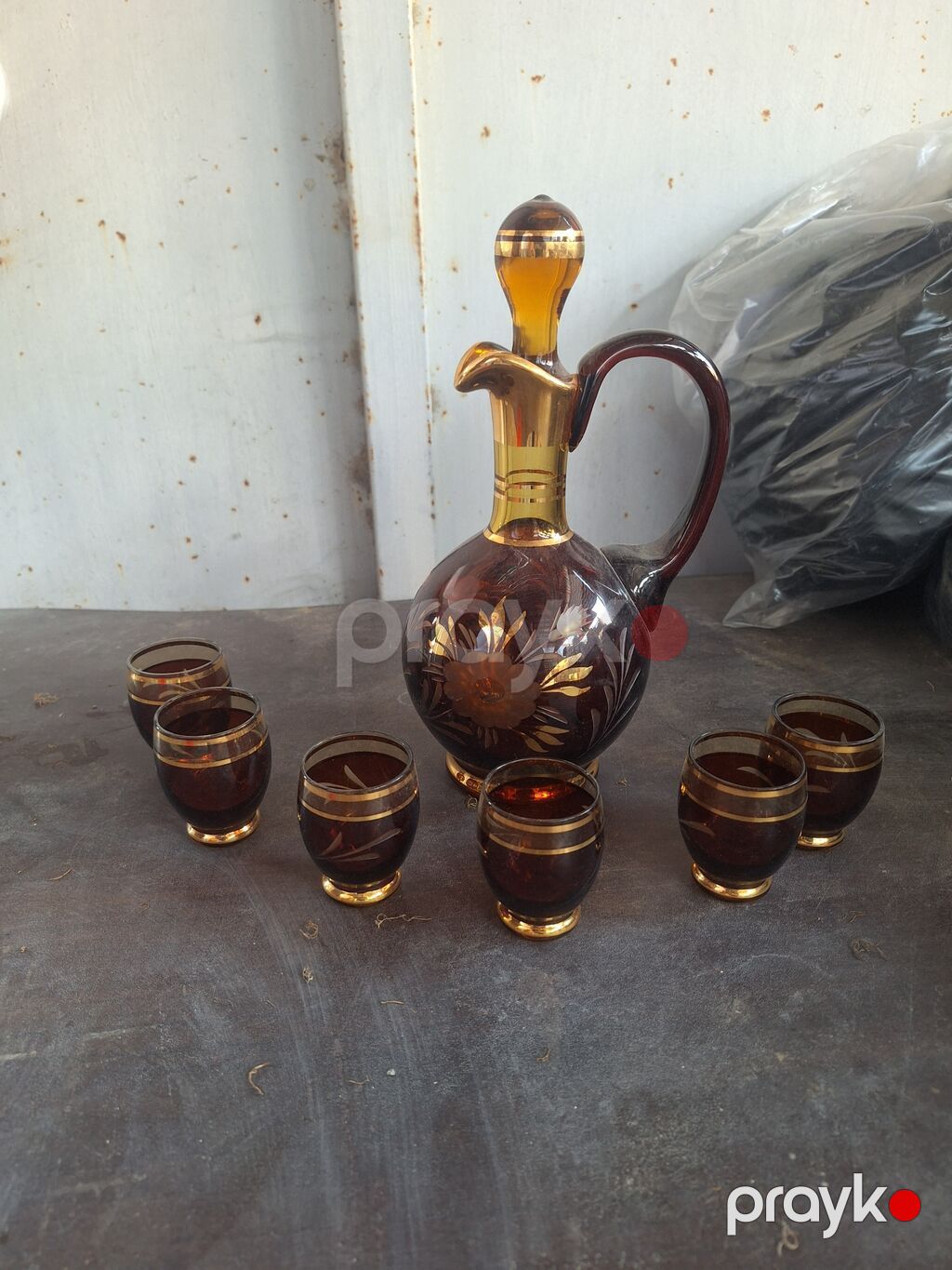 Rəng - Qəhvəyi, Şüşə, 6, 1,5 bucket volume l, Azərbaycan — Süfrə qabı, Gəncə (2)
