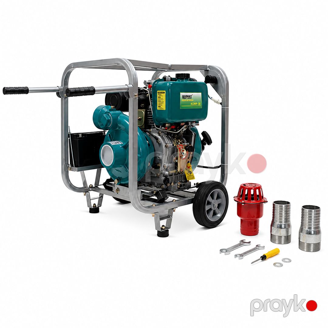 Su pompası açarlı, ilbiz pompalı 80mm, dizel 186F, Карпат — Mallar, Bakı (2)