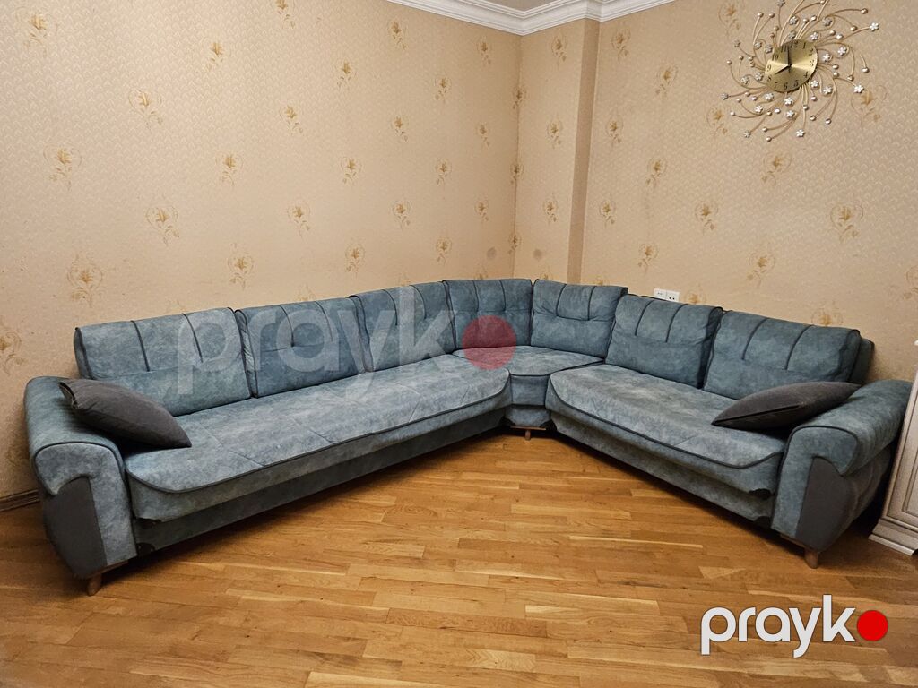 İşlənmiş, Künc divan, Qonaq otağı üçün, Açılan, Türkiyə — Yumşaq mobilya dəstləri, Bakı (4)