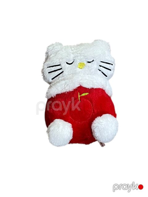 Yumşaq oyuncaq FSY-12033, peluş, ağ/qırmızı, 25 sm — Bakı