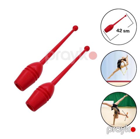 Bədii gimnastika üçün gürz WS0639, qırmızı, 42 sm — Bakı
