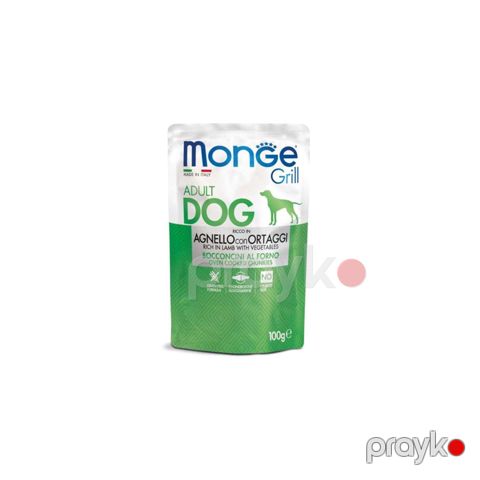 Nəm yem Monge Gril Adult Dog, quzu əti ilə, 100 q — Bakı