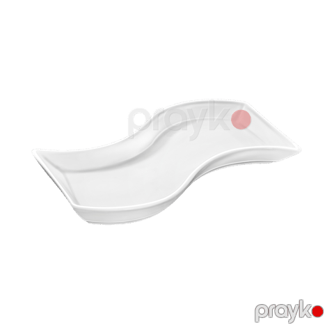 Qab Wilmax 992699, fiqurlu, 24x11 sm, farfor, ağ — Bakı