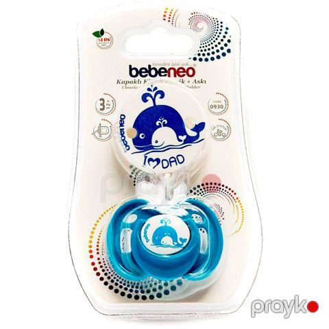Əmzik Bebeneo BN 0930, klassik, 12 aydan, silikon, qoruyucu qapaq ilə, göy — Bakı