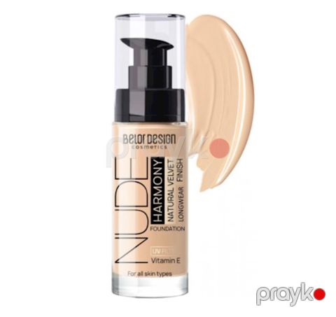 Tonal krem Belor Design Nude Harmony 201 light beige 33 q — Bakı