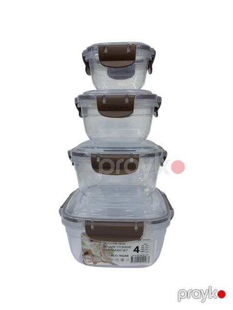 Saxlama üçün konteyner, plastik/polipropilen, 4 əd, 250/500/900/1500 ml — Bakı