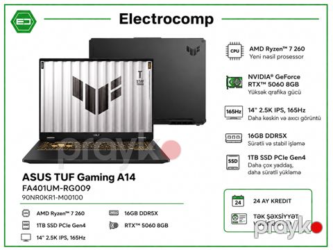 ASUS tuf Gaming A14 FA401UM-RG009 — Bakı