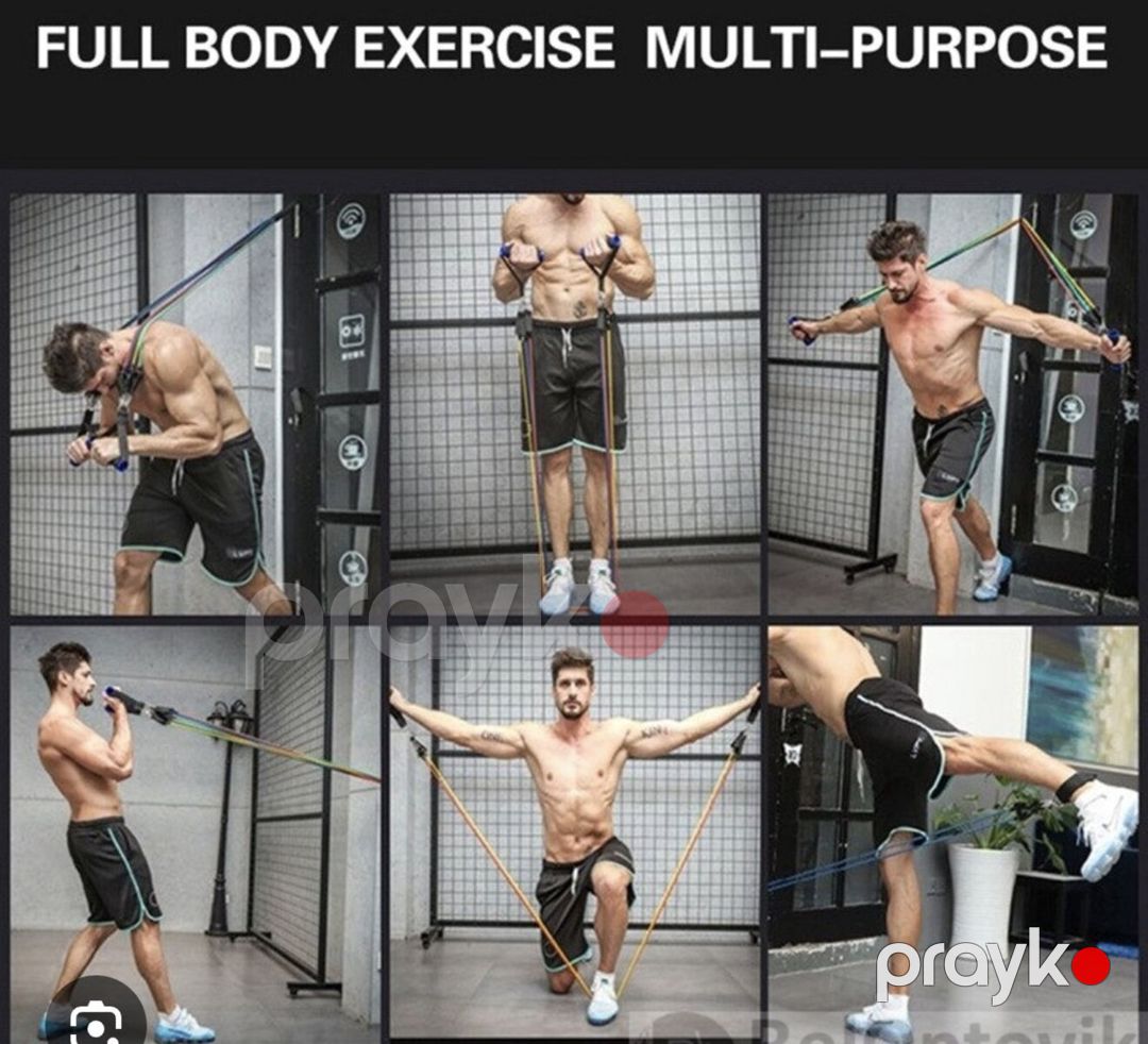 Fitnes məşqləri üçün müqavimət rezin lent dəsti — İdman, hobi, istirahət, Bakı (5)