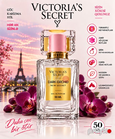 Ətir yağı No brand, Victoria Secret Dark Orchid New Secret, Qadınlar üçün, 50 ml — Bakı