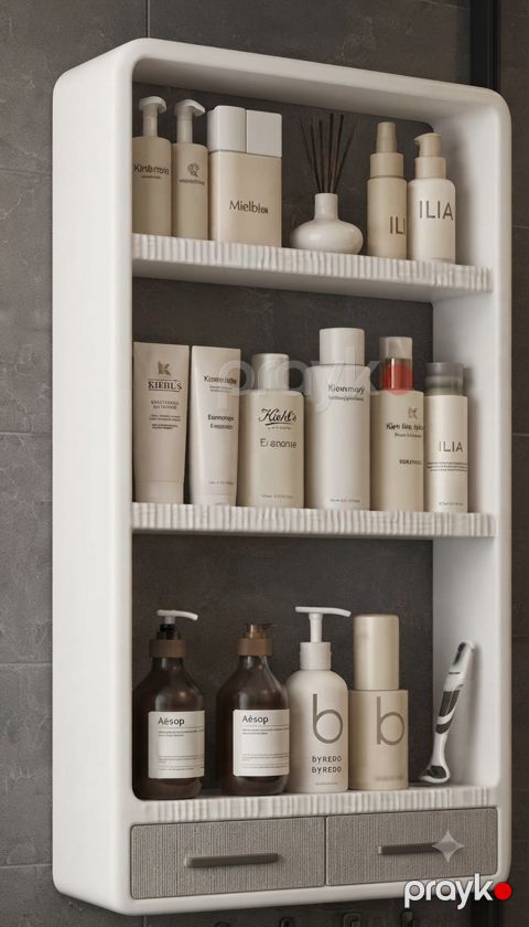 Hamam otağı üçün rəf, plastik, ağ — Bakı
