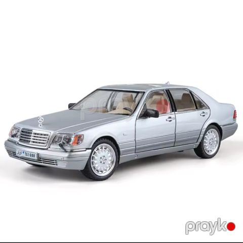 Maşın Mercedes Benz W140 S320 Classic Sedan 1:24, metal/plastik/rezin, gümüşü, 20.5x6.5x5.5 sm — Bakı