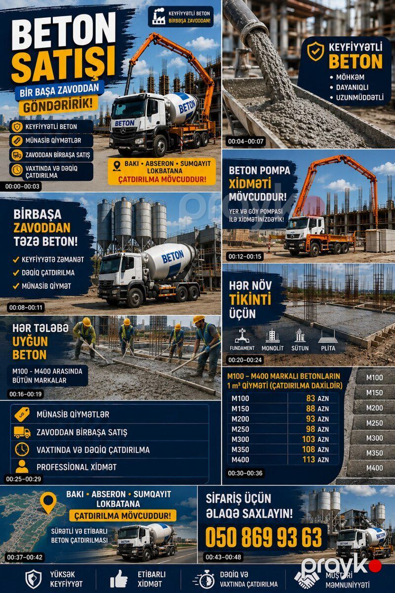 Beton sifarişi — Təmir və inşaat, Bakı (2)