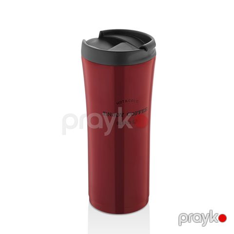 Termofincan Korkmaz Freedom Colours A638-01, 500 ml, paslanmayan polad/plastik, qırmızı — Bakı