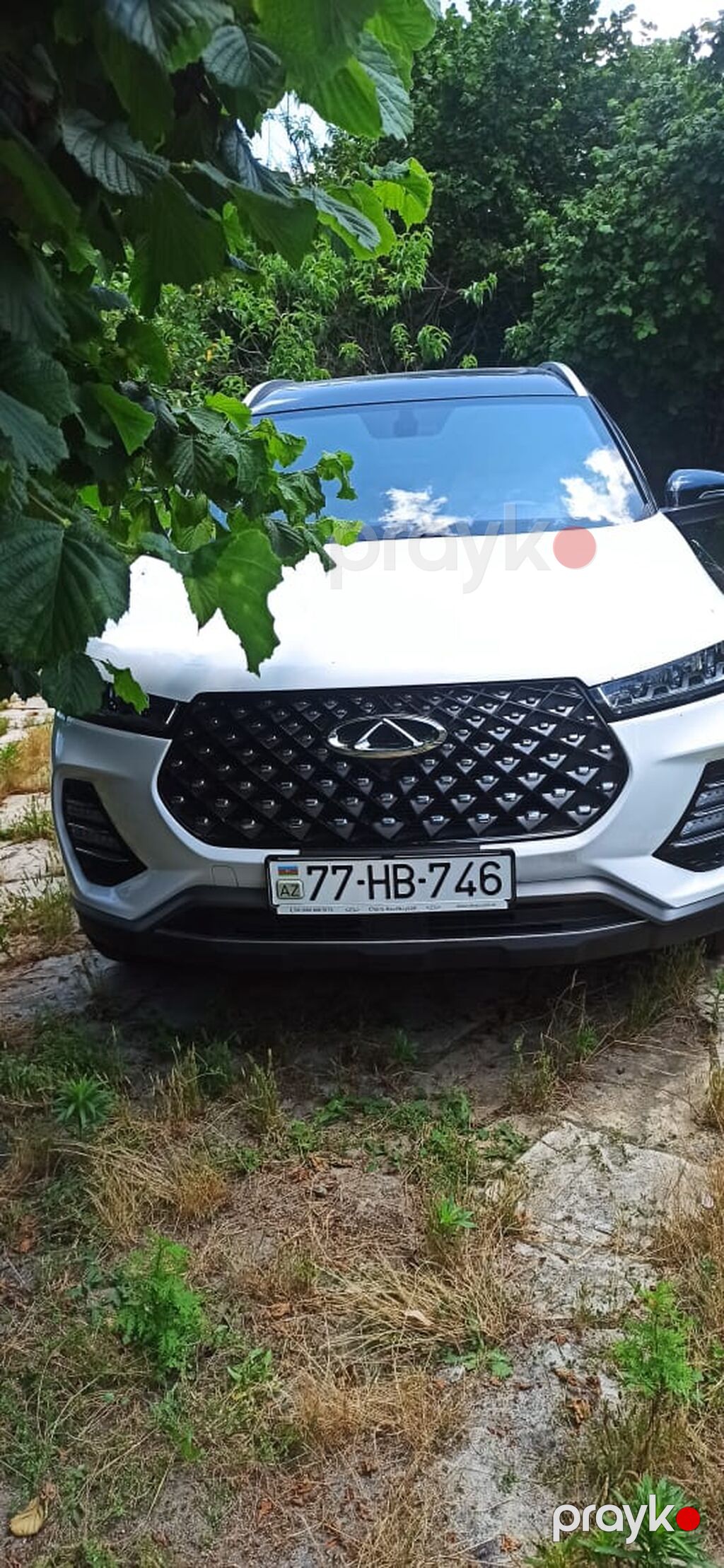Chery Tiggo 7 Pro – ağ rəngli, qara panoramik damlı kompakt krossover — Avtomobillər, İsmayıllı (5)