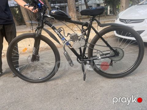 Benzin mühərrikli velosiped - Çərçivə: dağ velosipedi tipli, yüngül — Bakı