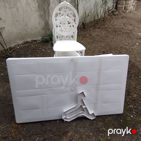 Açıq havada tədbirlər üçün plastik mebel dəsti - Rəng: ağ - Tərkib: 1 — Quba