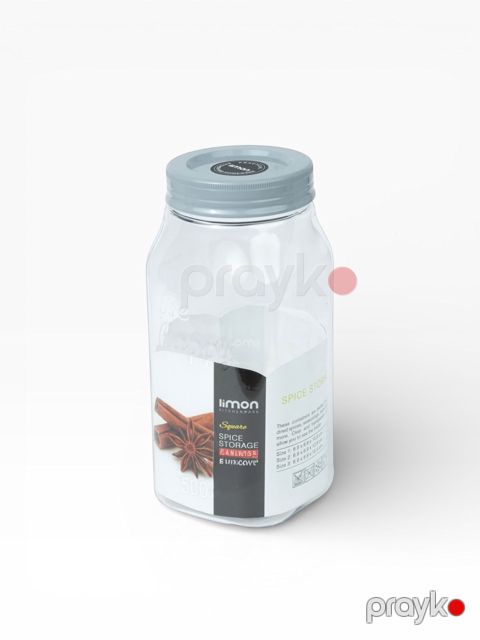 Saxlama üçün banka Limon 2124, akril, şəffaf, 500 ml — Bakı