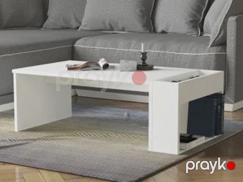Jurnal masası TV Stend M11, laminat, ağ, 90x50x40 sm — Bakı