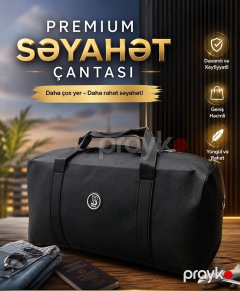 Yol çantası, qara, brezent, 20 l — Bakı