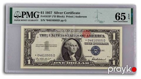 1 Dollar, 1957 il, Vəziyyəti: Əla — Bakı